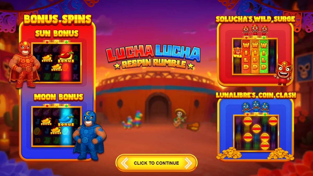 Lucha Lucha Respin Rumble slot game display
