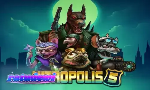 Tampilan visual intens dari slot Nitropolis 5 dengan latar belakang kota yang terbakar