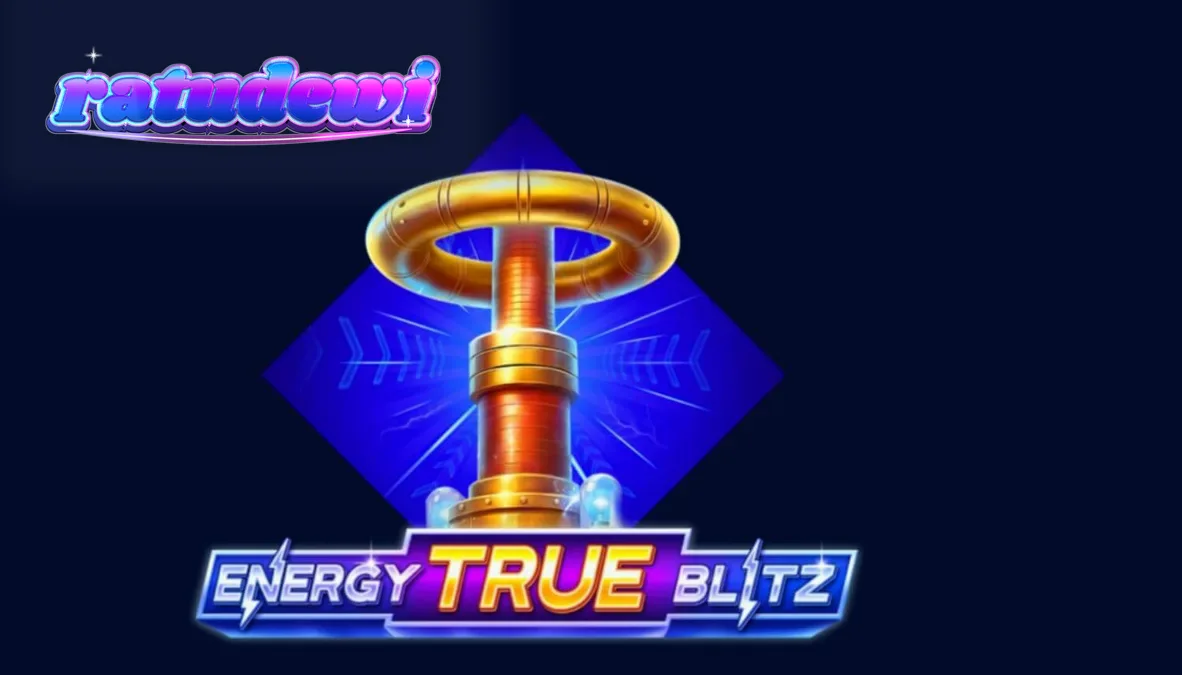 Tampilan visual neon dan simbol elektrik pada slot Energy True Blitz
